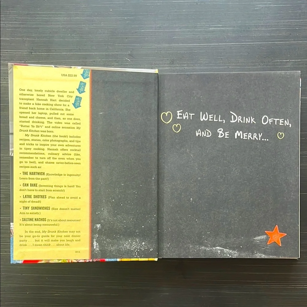 My Drunk Kitchen Hardcover Cookbook by Hannah Hart
